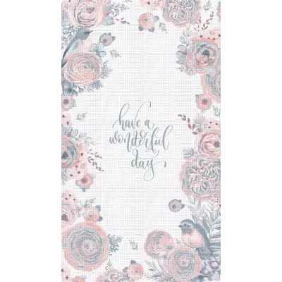 Вафельное полотенце Verossa "Птички серые 3", 40х70