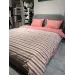 Комплект постельного белья DonCotton "Вареный хлопок" (полоса коралл), евро