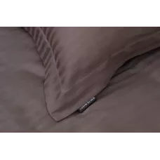 Комплект постельного белья Sofi de Marko "Моне" (кофе) страйп-сатин, евро