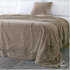 Плед-покрывало Sofi De Marko “Аврил” (бежевый), 220x240