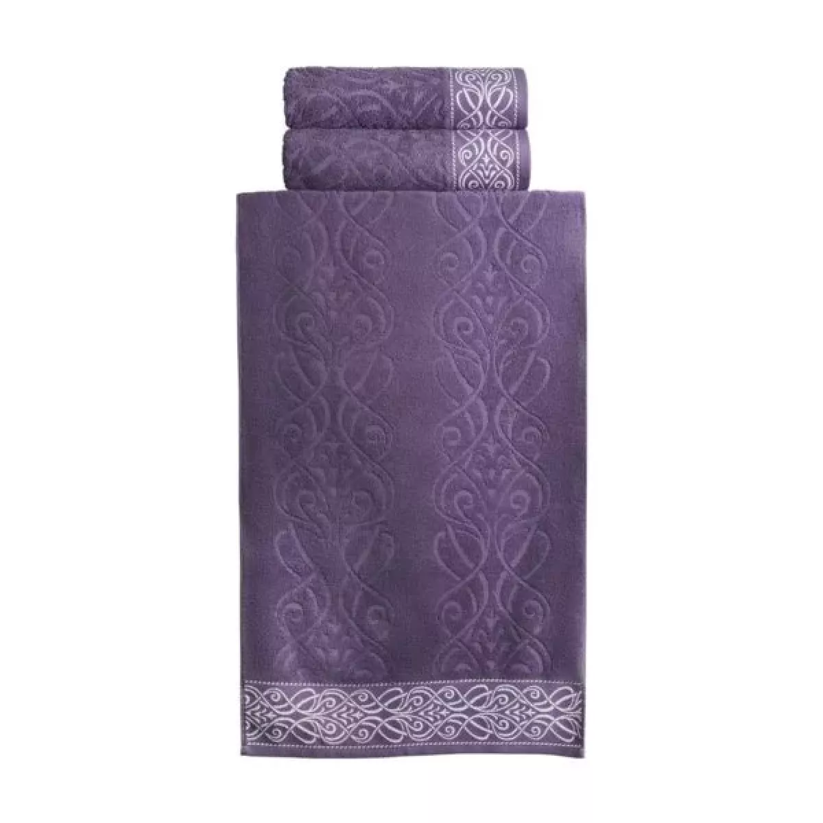 Махровое лицевое полотенце Самойловский текстиль “Толедо” (Баклажан), 50х90