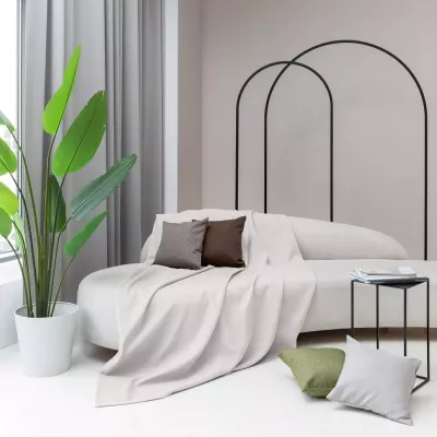 Покрывало Волшебная ночь "Рогожка" (экрю), 140х220