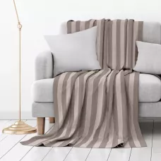 Покрывало Волшебная ночь "Рогожка" (зебра-шоколад), 140х220