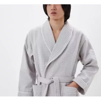 Халат вафельный с капюшоном Sofi de Marko “Герман” (светло-серый)