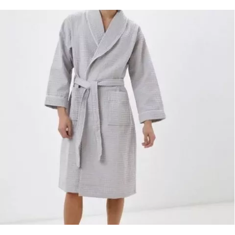 Халат вафельный с капюшоном Sofi de Marko “Герман” (светло-серый)