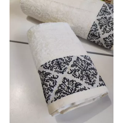 Махровое полотенце Karteks “DAMASK” 06 (кремовый), 50×90