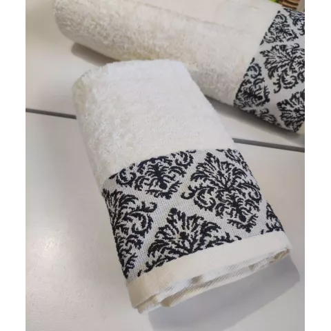 Махровое полотенце Karteks “DAMASK” 06 (кремовый), 50×90