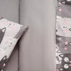 Комплект постельного белья Siberia Home “Котята” (серый), 1.5 спальный