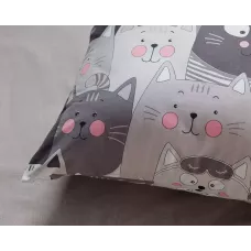 Комплект постельного белья Siberia Home “Котята” (серый), 1.5 спальный