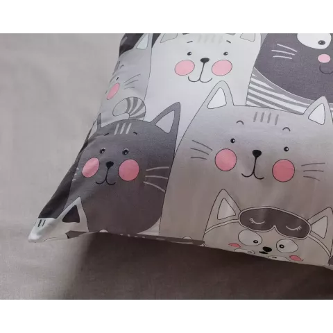 Комплект постельного белья Siberia Home “Котята” (серый), 1.5 спальный