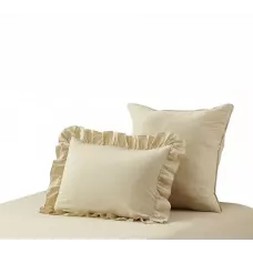 Комплект постельного белья Karteks "Вареный жаккард с рюшей" VJ-01, евро