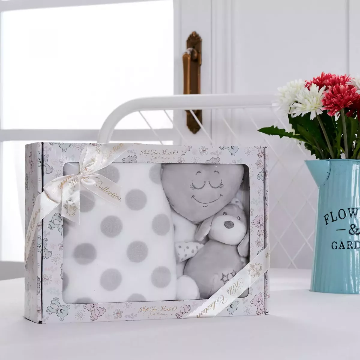 Плед детский Sofi de Marko “№2” (серый) + игрушка