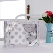 Плед детский Sofi de Marko “№2” (серый) + игрушка