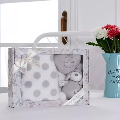 Плед детский Sofi de Marko “№2” (серый) + игрушка