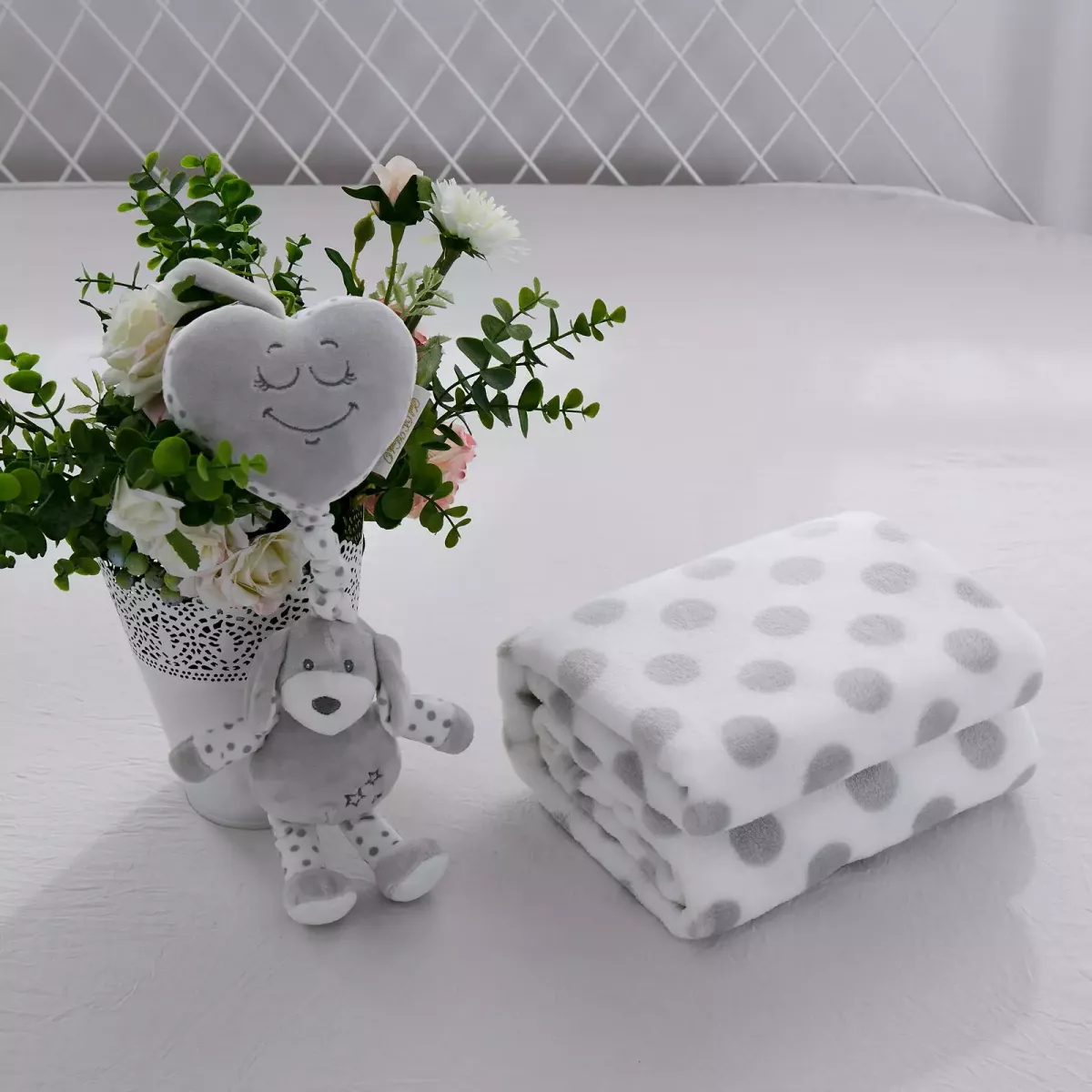 Плед детский Sofi de Marko “№2” (серый) + игрушка