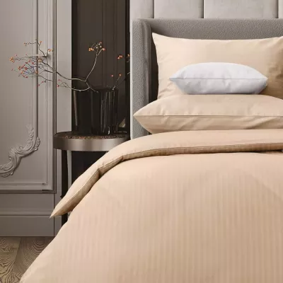 Комплект постельного белья Verossa stripe-sateen “Bronze”, 1.5 спальный