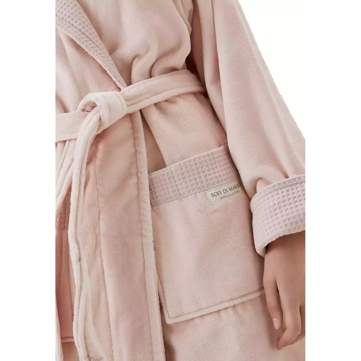 Халат махровый Sofi de Marko "Аделия" (пудра)