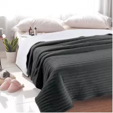 Плед-покрывало Sofi De Marko “Либерти” (темно-серый), 160x220