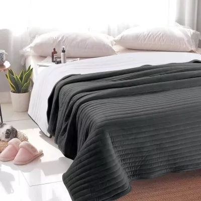 Плед-покрывало Sofi De Marko “Либерти” (темно-серый), 160x220