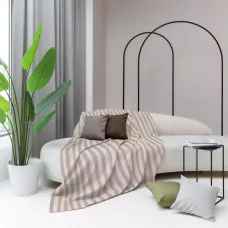 Покрывало Волшебная ночь "Рогожка" (зебра-экрю), 200х220