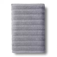 Махровое банное полотенце Verossa “Wave&pixels” (графит/белый), 70х140