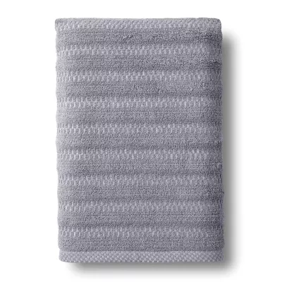 Махровое банное полотенце Verossa “Wave&pixels” (графит/белый), 70х140