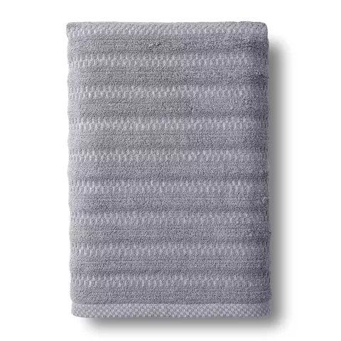 Махровое банное полотенце Verossa “Wave&pixels” (графит/белый), 70х140