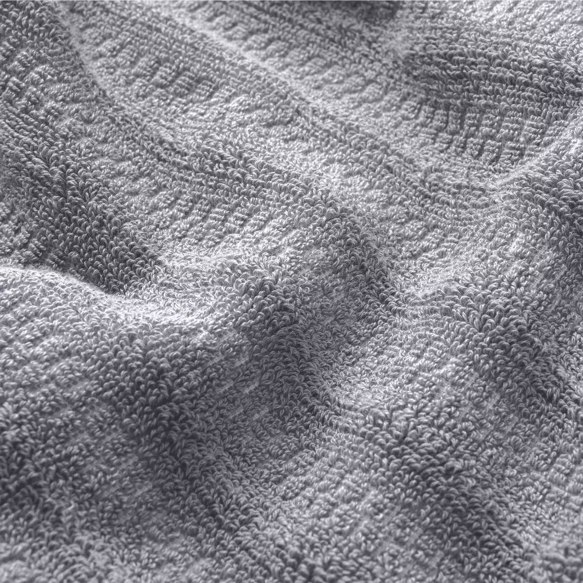 Махровое банное полотенце Verossa “Wave&pixels” (графит/белый), 70х140