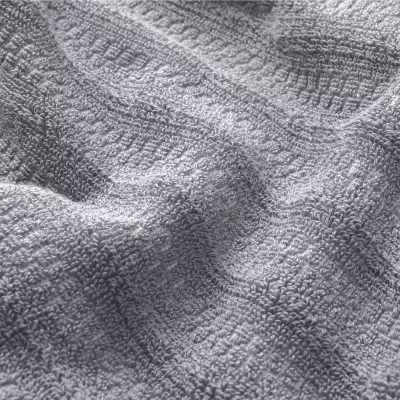 Махровое банное полотенце Verossa “Wave&pixels” (графит/белый), 70х140