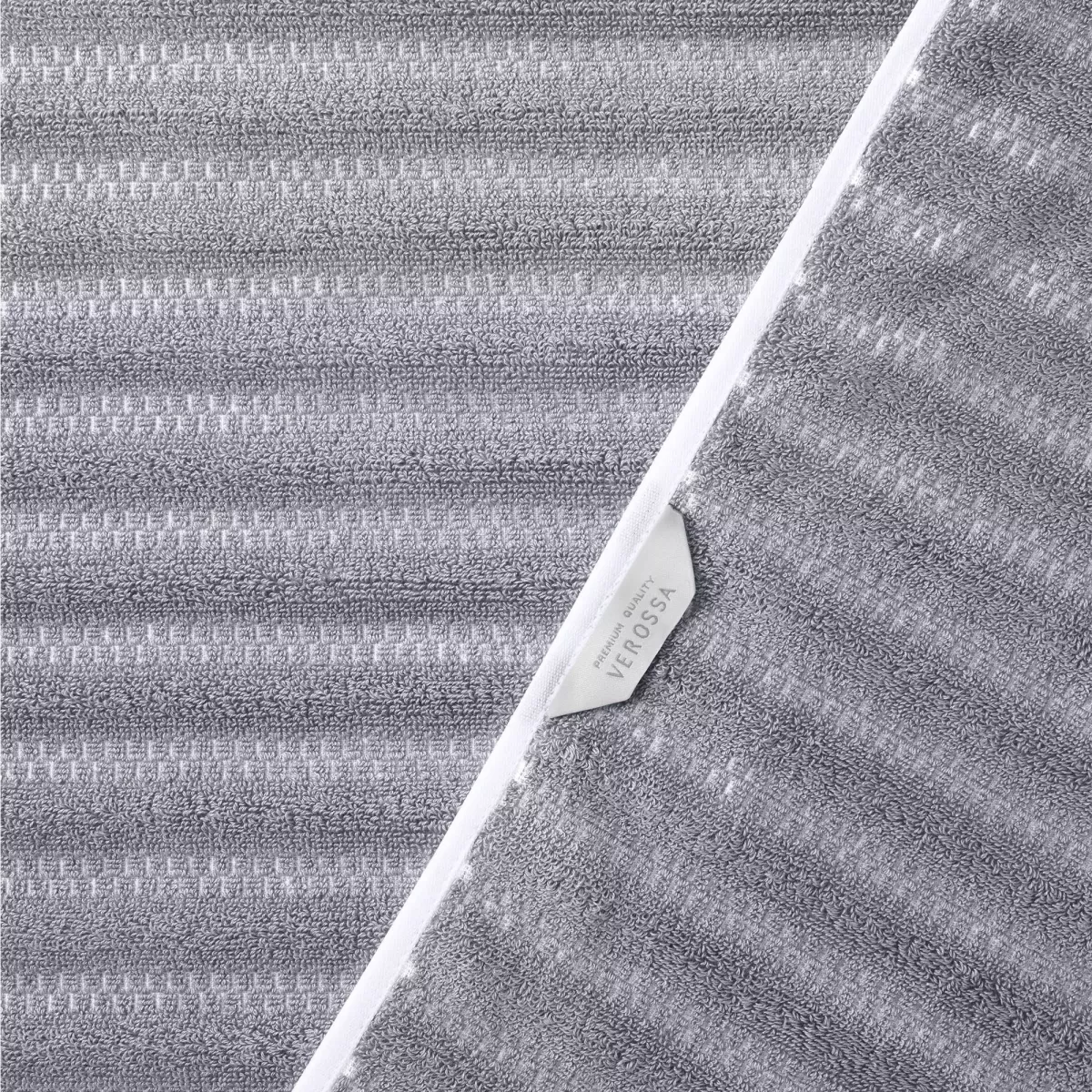 Махровое банное полотенце Verossa “Wave&pixels” (графит/белый), 70х140