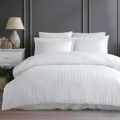 Простыня "Alleri" stripe (белая), 150х220