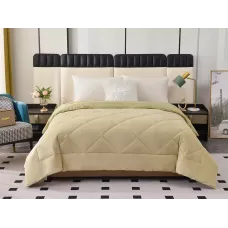 Двустороннее одеяло евро макси Sofi De Marko «Монако» олива (велюр-сатин) 220х240