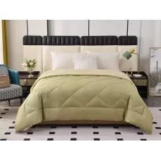 Двустороннее одеяло полуторное Sofi De Marko «Монако» олива (велюр-сатин) 160х220