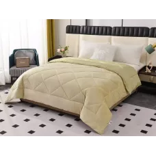 Двустороннее одеяло евро макси Sofi De Marko «Монако» олива (велюр-сатин) 220х240