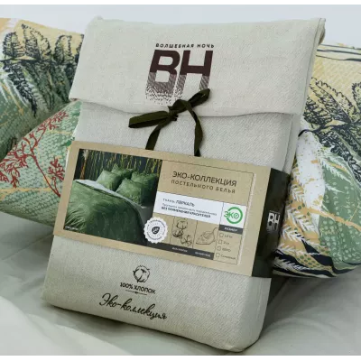 Комплект постельного белья Волшебная ночь ECO "Fern", евро