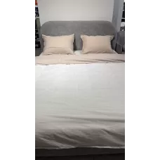 Комплект постельного белья DonCotton "Вареный хлопок" (полоса беж), евро