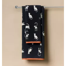 Махровое полотенце Sofi De Marko “Kitty” (черное), 70x140