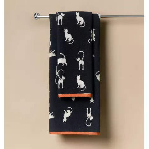 Махровое полотенце Sofi De Marko “Kitty” (черное), 70x140