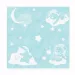 Полотенце махровое детское Облачко “Мишки на облаках” (нежно-бирюзовое), 100х100