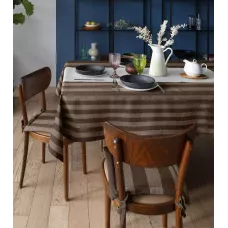 Скатерть Волшебная ночь “Рогожка” (зебра-капучино), 165x200