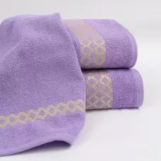 Комплект махровых полотенец Comfort Life "Блеск" (сирень) 70х130, 50х80 и 30х60