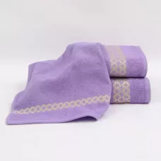Комплект махровых полотенец Comfort Life "Блеск" (сирень) 70х130, 50х80 и 30х60