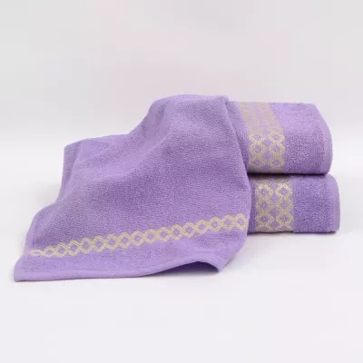 Комплект махровых полотенец Comfort Life "Блеск" (сирень) 70х130, 50х80 и 30х60