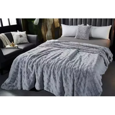 Плед-покрывало Sofi de Marko “Бернард” (светло-серый), 220x240