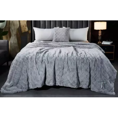 Плед-покрывало Sofi de Marko “Бернард” (светло-серый), 220x240