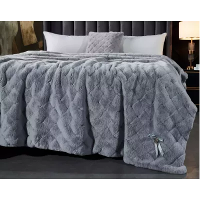 Плед-покрывало Sofi de Marko “Бернард” (светло-серый), 220x240