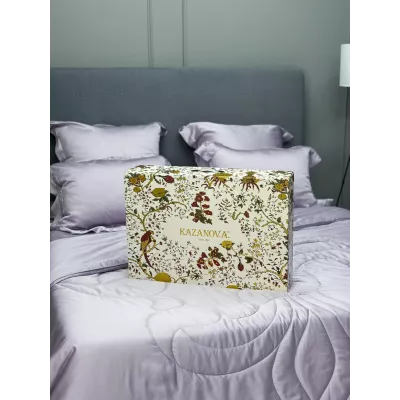 Комплект с одеялом KAZANOV.A Тенсель "Laura" (лаванда жемчуг), евро