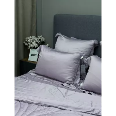 Комплект с одеялом KAZANOV.A Тенсель "Laura" (лаванда жемчуг), евро