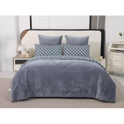 Комплект с одеялами Sofi De Marko “Роберто” №11 (сатин-велюр), семейный