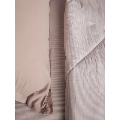 Комплект с одеялом DonCotton "Вареный хлопок" (полоса беж), евро